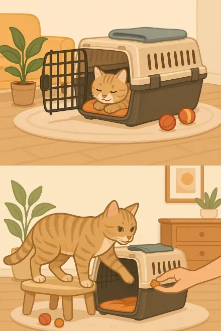 Tipps, um eine große Katze an die Transportbox zu gewöhnen