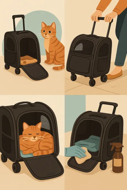 Tipps zur Nutzung der Katzen-Transportbox mit Rollen