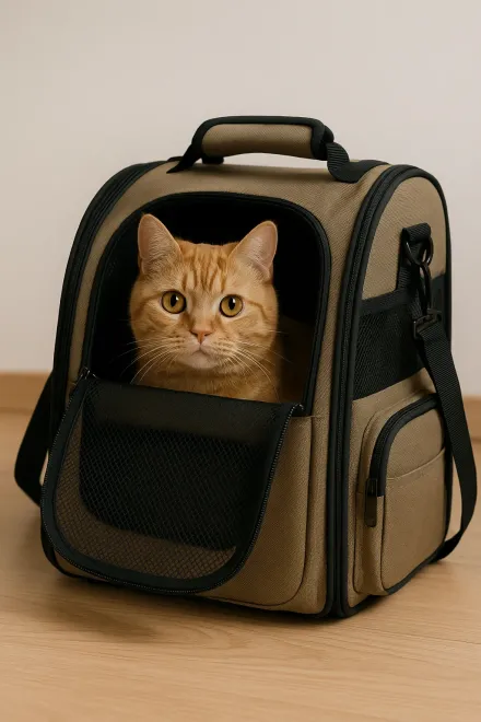Katzentransporttasche mit bequemem Design und Belüftung
