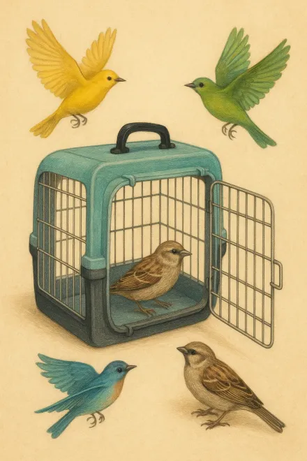 Arten von Transportboxen für Vögel