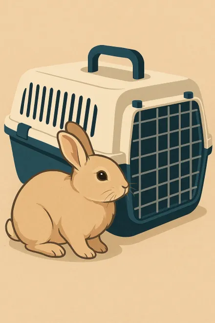 Verschiedene Transportbox-Modelle für Kaninchen