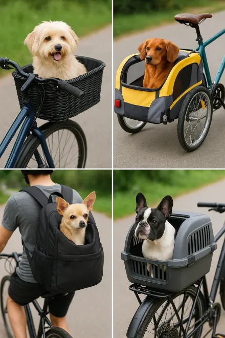 Arten von Fahrrad-Transportboxen für Hunde