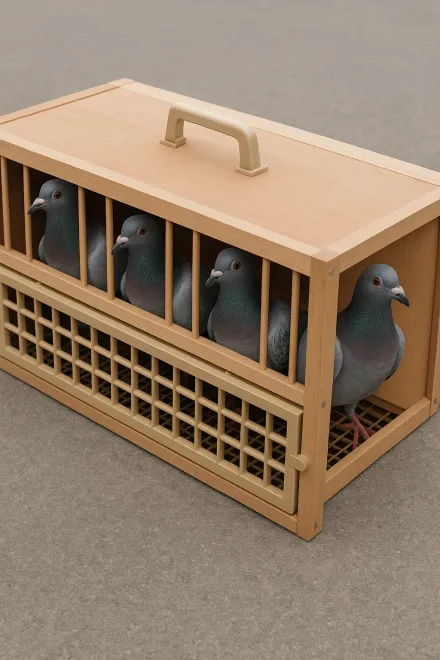 Kunststoff-Transportbox für Tauben mit Belüftung