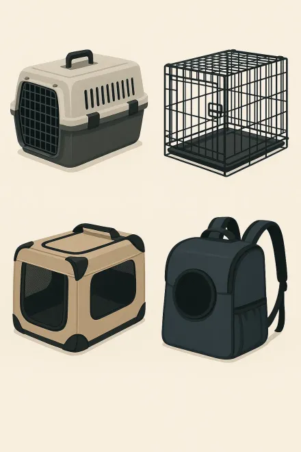 Arten von Transportboxen für Hunde